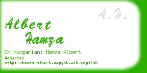 albert hamza business card